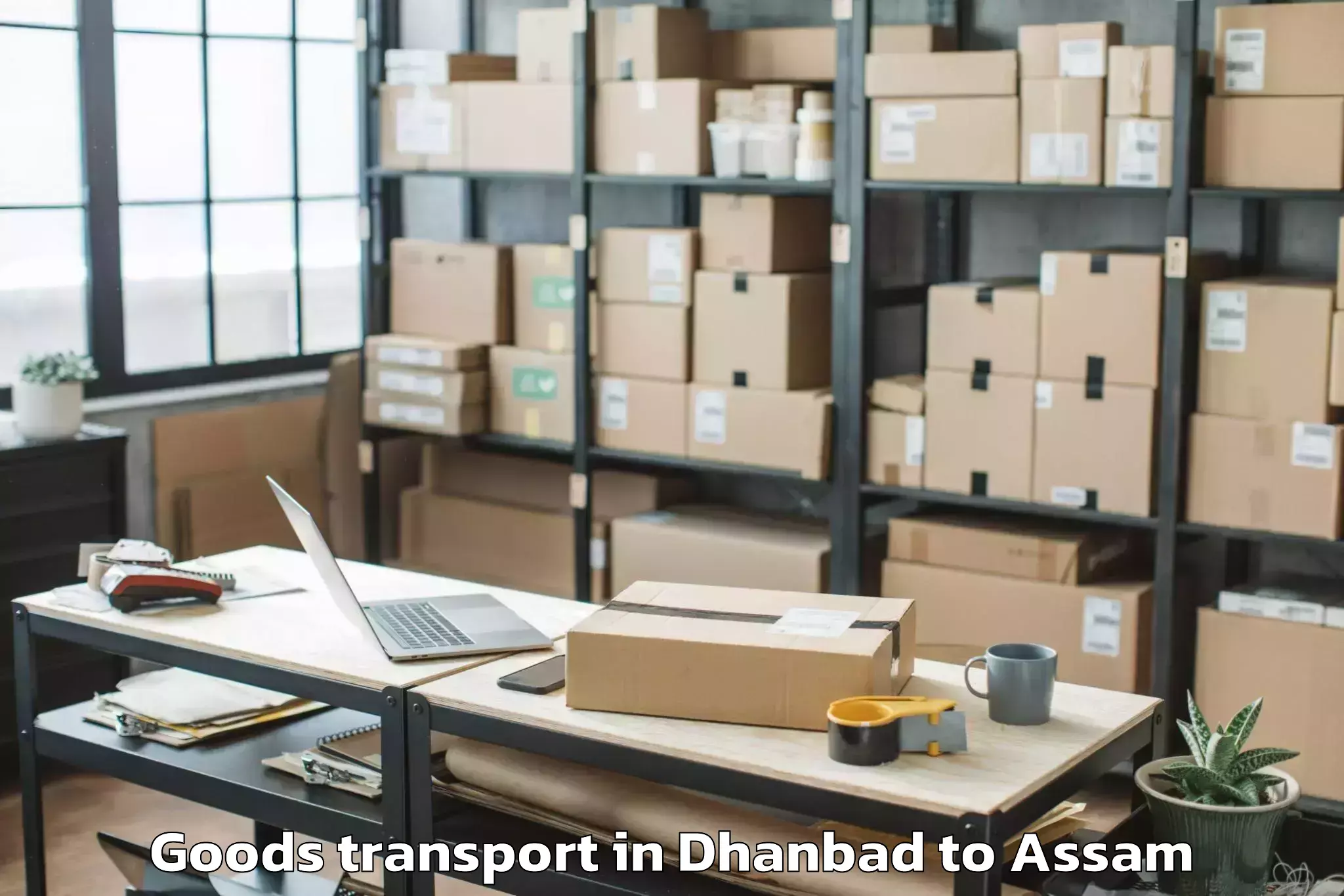 Easy Dhanbad to Pandu Goods Transport Booking